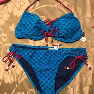 Fun blue bikini set NWT